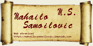 Mahailo Samoilović vizit kartica